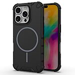 Σκληρή Πλάτη PC+TPU για iPhone 16 Pro Max (OEM) σε Μαύρο — διπλή προστασία με αερόσακους στις γωνίες & ανάγλυφη υφή για καλύτερη ψύξη.