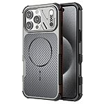 Σκληρή Πλάτη PC+TPU για iPhone 16 Pro (OEM) σε Γκρι — ενσωματωμένος μαγνήτης & ενισχυμένες γωνίες για προστασία από πτώσεις.