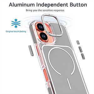Θήκη iPhone 17 - OEM - Σκληρή Πλάτη PC+TPU - Γκρι - MagSafe — εικόνα 2