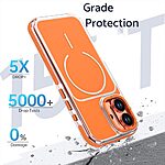 Θήκη iPhone 17 - OEM - Σκληρή Πλάτη PC+TPU - Πορτοκαλί - MagSafe — εικόνα 3
