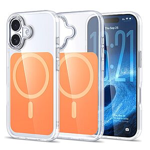Σκληρή Πλάτη PC+TPU για iPhone 17 (OEM) σε Πορτοκαλί με MagSafe — μαγνήτες N52, μεταλλικό πλαίσιο κάμερας & λεπτό προφίλ.
