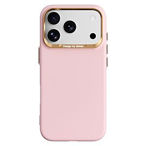 Σκληρή Πλάτη PC για iPhone 17 Pro / 18 Pro (ABEEL) σε Ροζ ανοιχτό — απαλή υφή, ελαφρύ βάρος & ενσωματωμένος μαγνήτης για εύκολη φόρτιση.