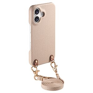 Θήκη iPhone 17 - OEM - Πλάτη από Συνθετικό Δέρμα (PU) με PC - Χακί - Λουράκι — εικόνα 2