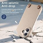 Θήκη iPhone 17 - OEM - Πλάτη από Συνθετικό Δέρμα (PU) με PC - Χακί - Λουράκι — εικόνα 6