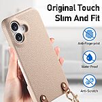 Θήκη iPhone 17 - OEM - Πλάτη από Συνθετικό Δέρμα (PU) με PC - Χακί - Λουράκι — εικόνα 7