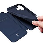 Θήκη iPhone 17 - DUX DUCIS Skin Pro Series - Flip Πορτοφόλι από Συνθετικό Δέρμα (PU) με TPU - Μπλε - Stand — εικόνα 8