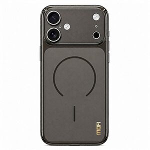 Πλάτη TPU για iPhone 17 (MOFI) σε Μαύρο — ματ ημιδιάφανο φινίρισμα, μαγνητική συμβατότητα & προστατευτικό τζαμάκι κάμερας.