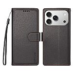 Flip Πορτοφόλι από Συνθετικό Δέρμα (PU) με TPU για iPhone 18 Pro / 17 Pro (BETOPNICE) σε Μαύρο — προστασία RFID, 3 θήκες καρτών & stand.