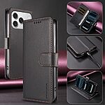 Θήκη iPhone 18 Pro / 17 Pro - BETOPNICE 006 - Flip Πορτοφόλι από Συνθετικό Δέρμα (PU) με TPU - Μαύρο - RFID/Stand/Λουράκι — εικόνα 4