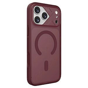 Σκληρή Πλάτη PC+TPU για iPhone 18 Pro Max / 17 Pro Max (OEM) σε Κερασί — ενσωματωμένοι μαγνήτες, ματ αντιολισθητική υφή & ενισχυμένες γωνίες.