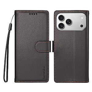 Flip Πορτοφόλι για iPhone 18 Pro Max / 17 Pro Max (BETOPNICE) σε Μαύρο — RFID, 3 θήκες καρτών, stand & λουράκι καρπού.