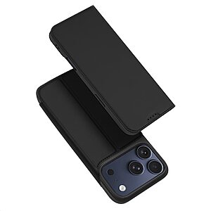Flip Πορτοφόλι για iPhone 18 Pro Max / 17 Pro Max (DUX DUCIS) σε Μαύρο — θήκη κάρτας, stand & κρυφό μαγνητικό κούμπωμα.