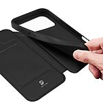 Θήκη iPhone 18 Pro Max / 17 Pro Max - DUX DUCIS Skin Pro Series - Flip Πορτοφόλι από Συνθετικό Δέρμα (PU) με TPU - Μαύρο - Stand — εικόνα 9