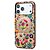 Πλάτη από Συνθετικό Δέρμα (PU) με TPU για iPhone 18 Pro Max / 17 Pro Max (DENIOR) σε Ροζ — κέντημα λουλουδιών, μαγνήτης & περιστρεφόμενο stand.