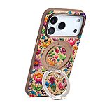 Θήκη iPhone 18 Pro Max / 17 Pro Max - DENIOR A30 - Πλάτη από Συνθετικό Δέρμα (PU) με TPU - Ροζ - Stand — εικόνα 4