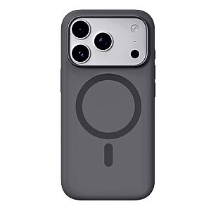 Πλάτη Σιλικόνης για iPhone 18 Pro Max / 17 Pro Max (ROCK) σε Γκρι — μαγνήτες N52, εσωτερική επένδυση microfiber & ανασηκωμένη προστασία κάμερας.