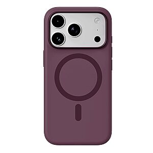 Πλάτη Σιλικόνης για iPhone 18 Pro Max / 17 Pro Max (ROCK) σε Κόκκινο — μαγνήτης N52, εσωτερική επένδυση microfiber & απαλή υφή.