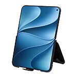 Θήκη iPhone Duo - QIALINO - Flip Πορτοφόλι από Αυθεντικό Δέρμα - Μαύρο - Stand — εικόνα 5