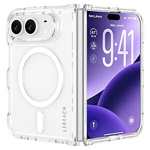 Σκληρή Πλάτη PC+TPU για iPhone Duo (LEREACH) σε Διάφανο — κρυστάλλινη διαφάνεια, μαγνητικός δακτύλιος & λεπτό προφίλ 1.5mm.