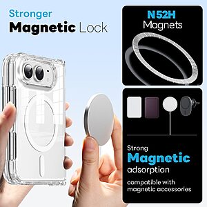 Θήκη iPhone Duo - NORTHJO - Σκληρή Πλάτη PC+TPU - Διάφανο — εικόνα 2