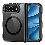 Σκληρή Πλάτη PC+TPU για iPhone Duo (DUX DUCIS Aimo) σε Μαύρο — μαγνητικός δακτύλιος, προστασία μεντεσέ & ελαφριά προστασία από πτώσεις.