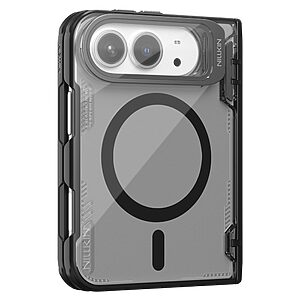 Σκληρή Πλάτη PC+TPU για iPhone Duo (NILLKIN Iceblade CamProp) σε Μαύρο — διάφανο κάλυμμα κάμερας που γίνεται stand & ενσωματωμένος μαγνήτης.