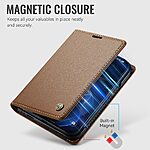 Θήκη iPhone Duo - CASEME 023 Series - Flip Πορτοφόλι από Συνθετικό Δέρμα (PU) με TPU - Καφέ - RFID/Stand — εικόνα 10
