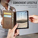 Θήκη iPhone Duo - CASEME 023 Series - Flip Πορτοφόλι από Συνθετικό Δέρμα (PU) με TPU - Καφέ - RFID/Stand — εικόνα 5