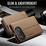 Θήκη iPhone Duo - CASEME 023 Series - Flip Πορτοφόλι από Συνθετικό Δέρμα (PU) με TPU - Καφέ - RFID/Stand — εικόνα 6