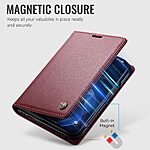 Θήκη iPhone Duo - CASEME 023 Series - Flip Πορτοφόλι από Συνθετικό Δέρμα (PU) με TPU - Κόκκινο - RFID/Stand — εικόνα 10