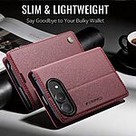 Θήκη iPhone Duo - CASEME 023 Series - Flip Πορτοφόλι από Συνθετικό Δέρμα (PU) με TPU - Κόκκινο - RFID/Stand — εικόνα 6
