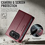 Θήκη iPhone Duo - CASEME 023 Series - Flip Πορτοφόλι από Συνθετικό Δέρμα (PU) με TPU - Κόκκινο - RFID/Stand — εικόνα 7