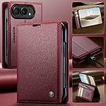 Θήκη iPhone Duo - CASEME 023 Series - Flip Πορτοφόλι από Συνθετικό Δέρμα (PU) με TPU - Κόκκινο - RFID/Stand — εικόνα 8