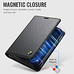 Θήκη iPhone Duo - CASEME 023 Series - Flip Πορτοφόλι από Συνθετικό Δέρμα (PU) με TPU - Μαύρο - RFID/Stand — εικόνα 10