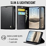 Θήκη iPhone Duo - CASEME 023 Series - Flip Πορτοφόλι από Συνθετικό Δέρμα (PU) με TPU - Μαύρο - RFID/Stand — εικόνα 4
