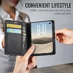 Θήκη iPhone Duo - CASEME 023 Series - Flip Πορτοφόλι από Συνθετικό Δέρμα (PU) με TPU - Μαύρο - RFID/Stand — εικόνα 5