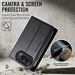 Θήκη iPhone Duo - CASEME 023 Series - Flip Πορτοφόλι από Συνθετικό Δέρμα (PU) με TPU - Μαύρο - RFID/Stand — εικόνα 7