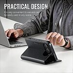 Θήκη iPhone Duo - CASEME 023 Series - Flip Πορτοφόλι από Συνθετικό Δέρμα (PU) με TPU - Μαύρο - RFID/Stand — εικόνα 9