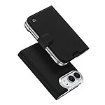 Flip Πορτοφόλι από Συνθετικό Δέρμα (PU) με TPU για iPhone Duo (DUX DUCIS) σε Μαύρο — θήκη κάρτας, stand & κρυφό μαγνητικό κλείσιμο.