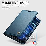 Θήκη iPhone Duo - CASEME 023 Series - Flip Πορτοφόλι από Συνθετικό Δέρμα (PU) με TPU - Μπλε - RFID/Stand — εικόνα 10