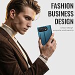 Θήκη iPhone Duo - CASEME 023 Series - Flip Πορτοφόλι από Συνθετικό Δέρμα (PU) με TPU - Μπλε - RFID/Stand — εικόνα 3