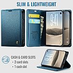 Θήκη iPhone Duo - CASEME 023 Series - Flip Πορτοφόλι από Συνθετικό Δέρμα (PU) με TPU - Μπλε - RFID/Stand — εικόνα 4