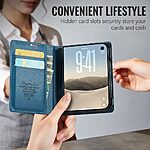 Θήκη iPhone Duo - CASEME 023 Series - Flip Πορτοφόλι από Συνθετικό Δέρμα (PU) με TPU - Μπλε - RFID/Stand — εικόνα 5