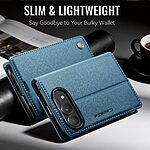 Θήκη iPhone Duo - CASEME 023 Series - Flip Πορτοφόλι από Συνθετικό Δέρμα (PU) με TPU - Μπλε - RFID/Stand — εικόνα 6