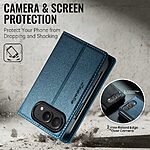 Θήκη iPhone Duo - CASEME 023 Series - Flip Πορτοφόλι από Συνθετικό Δέρμα (PU) με TPU - Μπλε - RFID/Stand — εικόνα 7