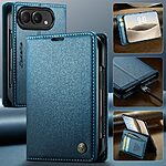 Θήκη iPhone Duo - CASEME 023 Series - Flip Πορτοφόλι από Συνθετικό Δέρμα (PU) με TPU - Μπλε - RFID/Stand — εικόνα 8