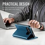 Θήκη iPhone Duo - CASEME 023 Series - Flip Πορτοφόλι από Συνθετικό Δέρμα (PU) με TPU - Μπλε - RFID/Stand — εικόνα 9