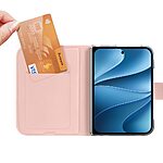 Θήκη iPhone Duo - DUX DUCIS Skin Pro Series - Flip Πορτοφόλι από Συνθετικό Δέρμα (PU) με TPU - Ροζ - Stand — εικόνα 5