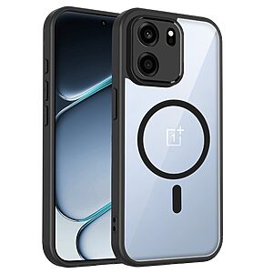 Σκληρή Πλάτη PC+TPU για OnePlus Nord CE6 5G (OEM) σε Μαύρο — ενσωματωμένος μαγνητικός δακτύλιος & ανασηκωμένα χείλη 1.5mm για κάμερα και οθόνη.