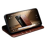 Θήκη Samsung Galaxy S26 FE 5G - QIALINO - Flip Πορτοφόλι από Αυθεντικό Δέρμα - Καφέ - Stand — εικόνα 3